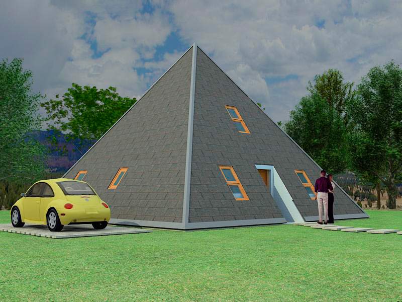 exterior casa piramidal