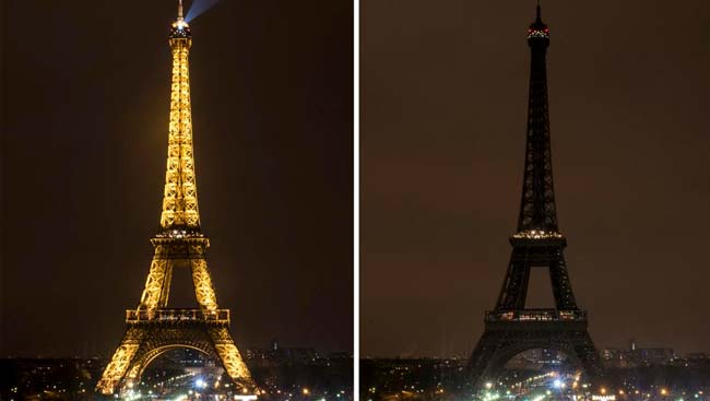 torre eifel apagada en la hora del planeta