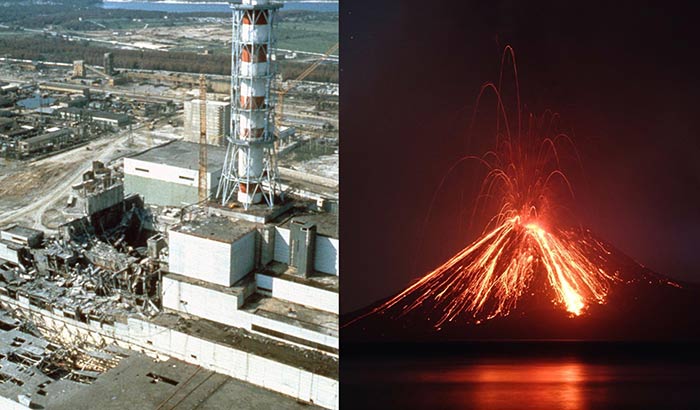 nueva erupcion del volcan Krakatoa e incendios Chernobil Portada