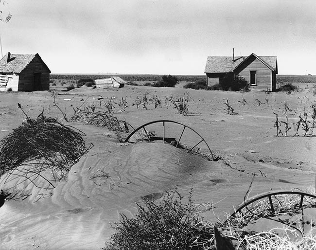 efectos arena tormenta Dust Bowl