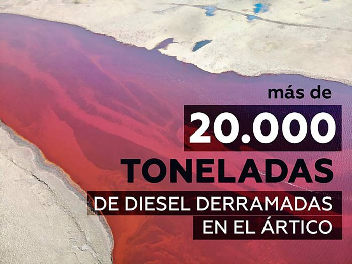 vertido de combustible diesel Portada Greenpeace