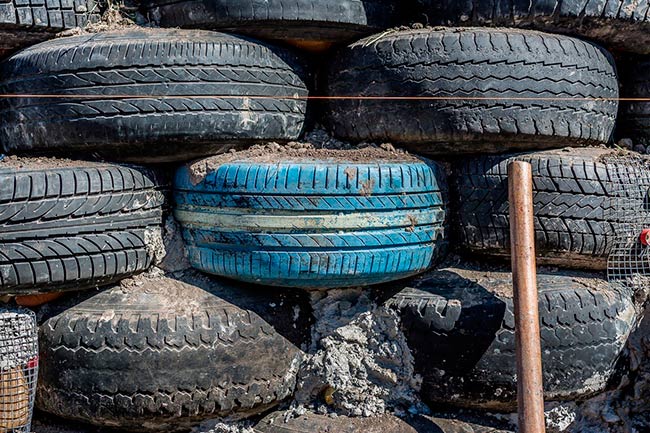 neumáticos viejos reutilizables