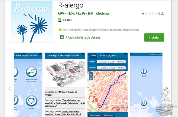 app alerta polen R-Alergo Valencia