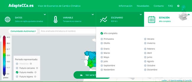 Estaciones Visor de escenarios de cambio climatico