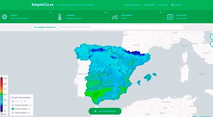 Visor de escenarios de cambio climatico Portada