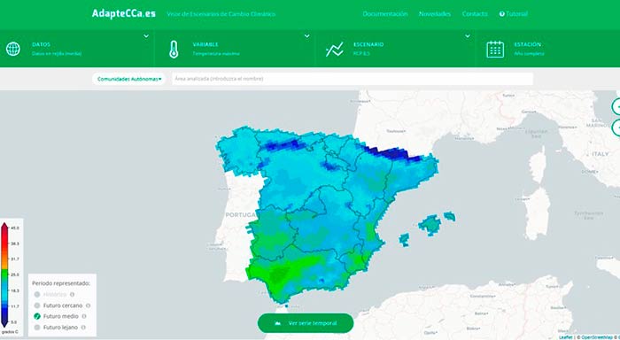 Visor de escenarios de cambio climatico Portada