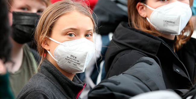 Greta Thunberg en manifestaciones COP26