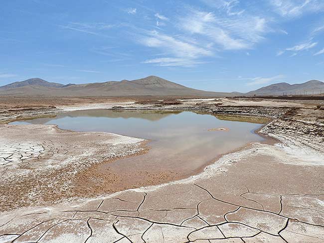 laguna de las lluvias en el desierto de Atacama