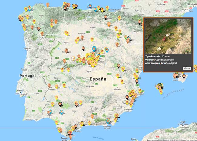 mapa desembasura puntos sucios