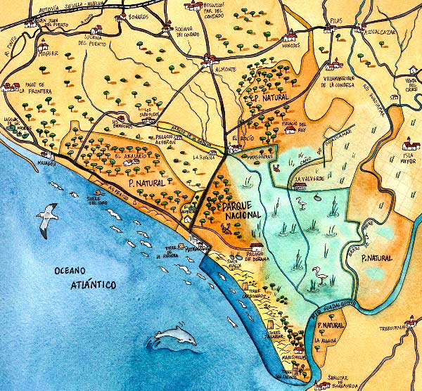 mapa Doñana facil