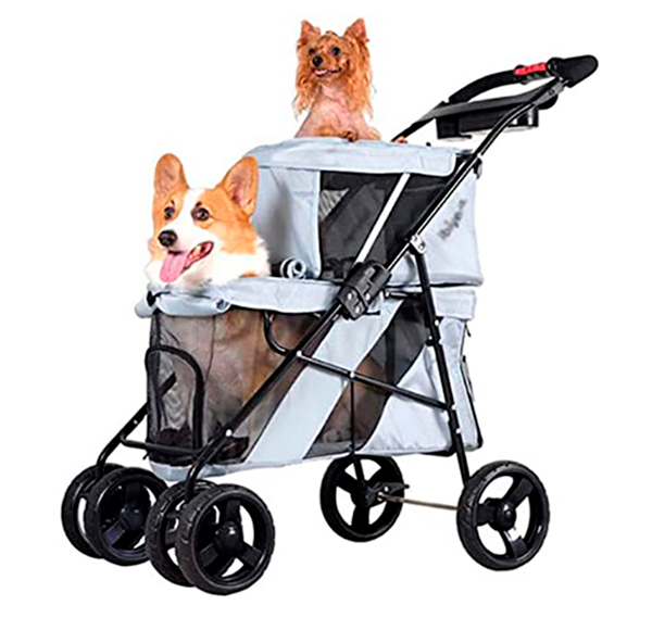 carro doble para pasear perros