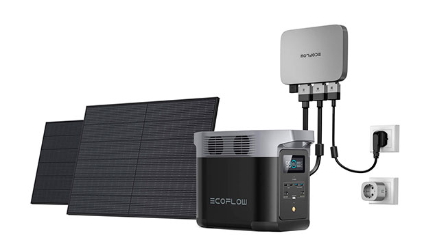 componentes sistema solar para balcones EcoFlow PowerStream