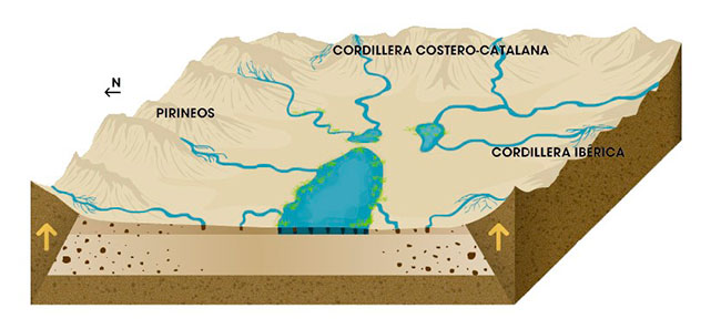 dibujo esquema Bardenas Reales Terciario