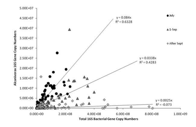 grafico comparacion abundancia bacterias en distintos viajes