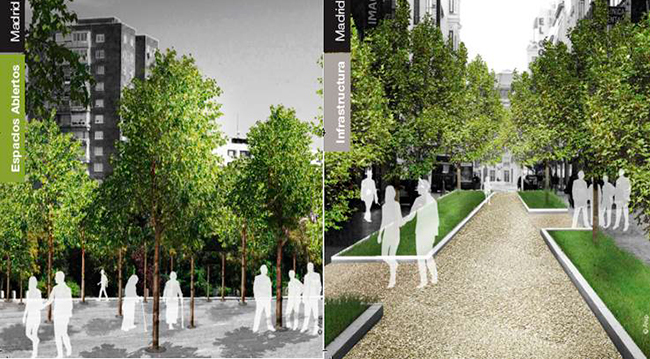 vegetación en ciudades como Madrid