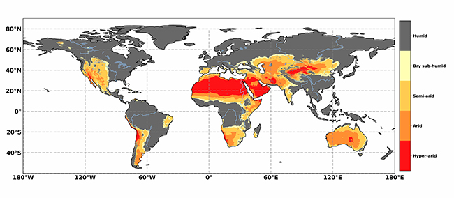 mapa donde hay desertificación en el mundo