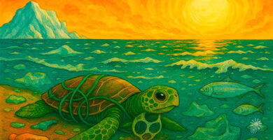 el cambio climático y la contaminación marina por plásticos, portada