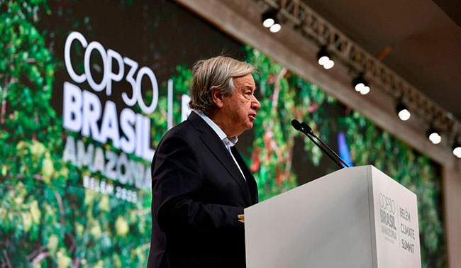 presidente de la ONU en COP30 Belém 2025