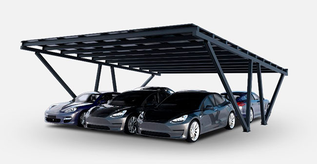 W Type Customizable Solar Carport
