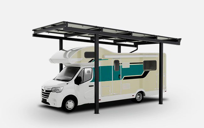 Column Type Motorhome Solar Carport