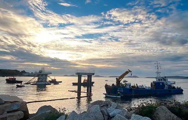 llegada del observatorio submarino a la Ría de Vigo 