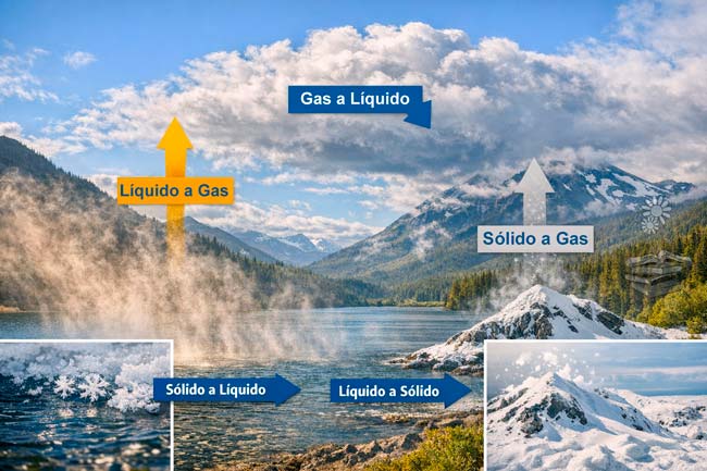 Ciclo del agua cambios de estado