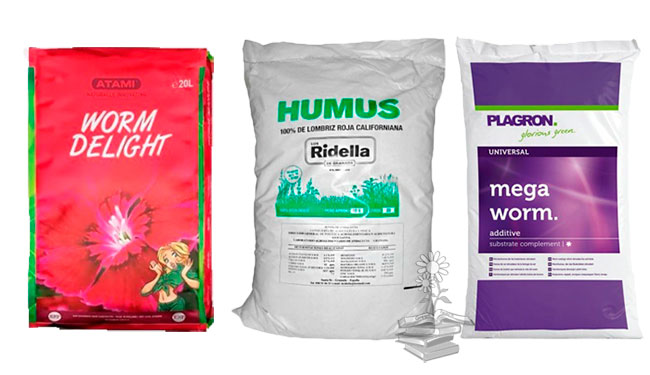 tipos de humus de lombriz sólido