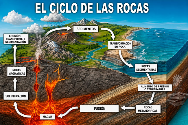 Ciclo de las rocas Esquema