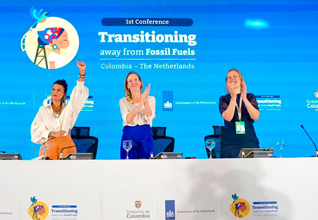 cierre de la Primera Conferencia para la Transicion mas alla de los Combustibles Fosiles