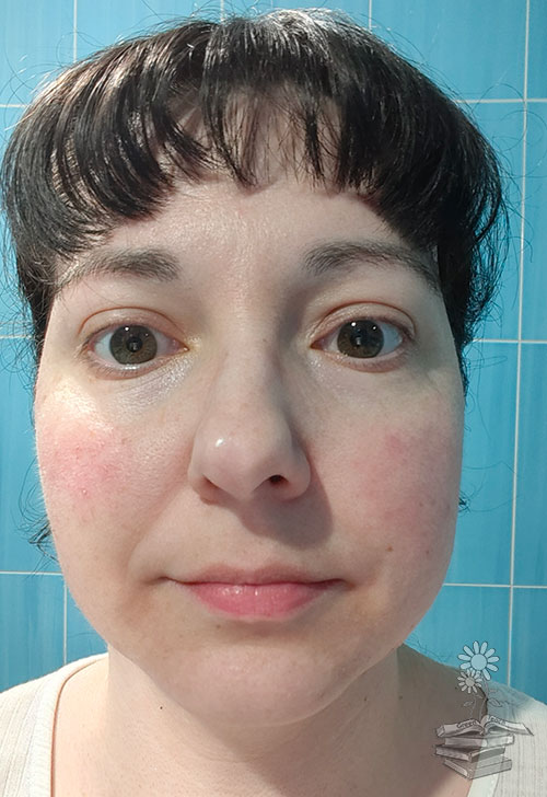 rostro limpio antes del tónico