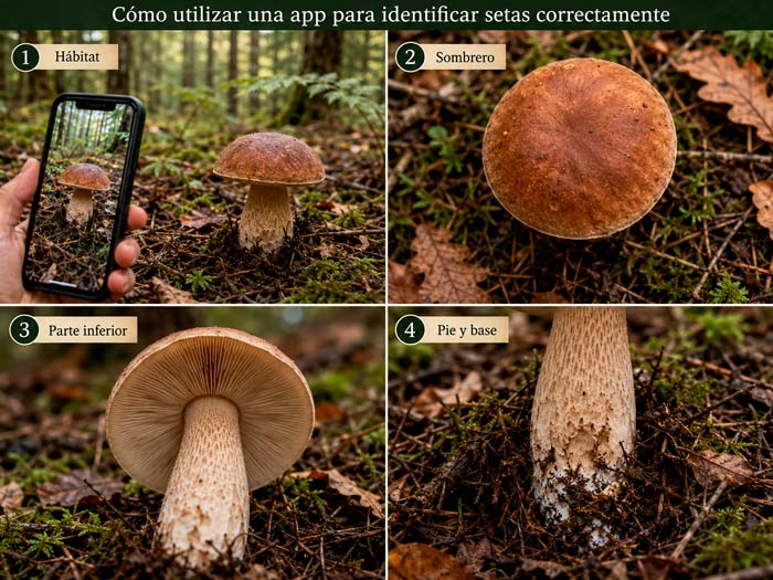 Fotografías necesarias para identificar una seta correctamente