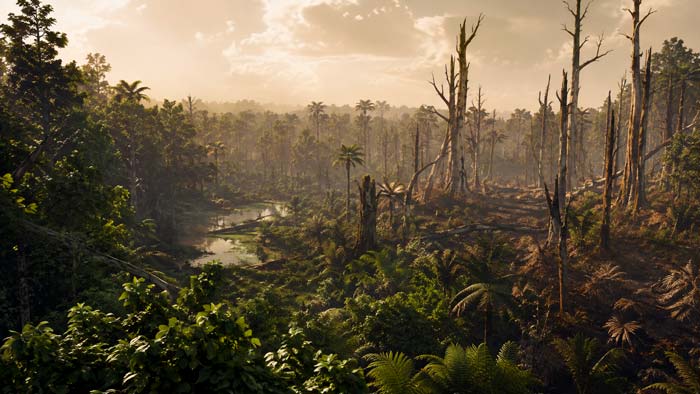 Bosque del Paleoceno-Eoceno afectado por un episodio de calentamiento global hace 56 millones de años