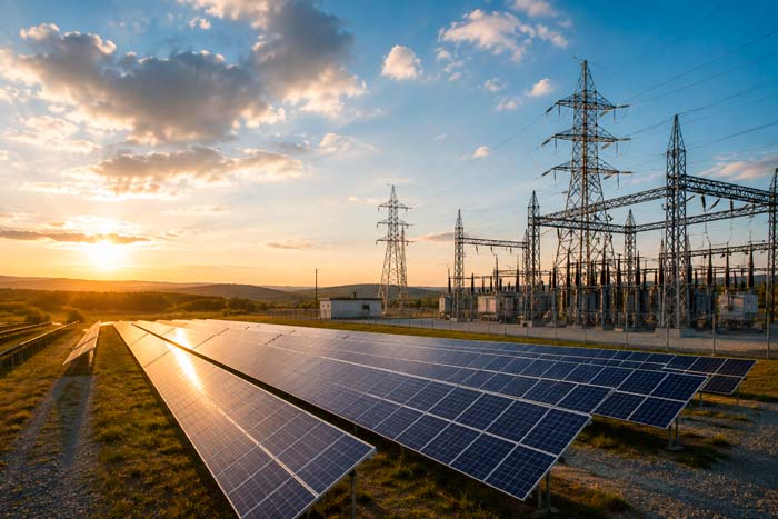 Parque eólico y energía solar cuya combinación óptima puede cambiar con el clima