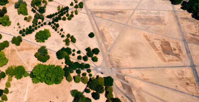 sequía en Inglaterra vista aérea, portada