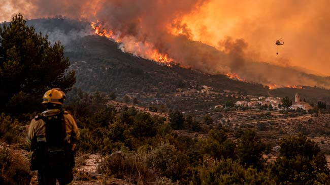 Gran incendio forestal en España durante el verano de 2026