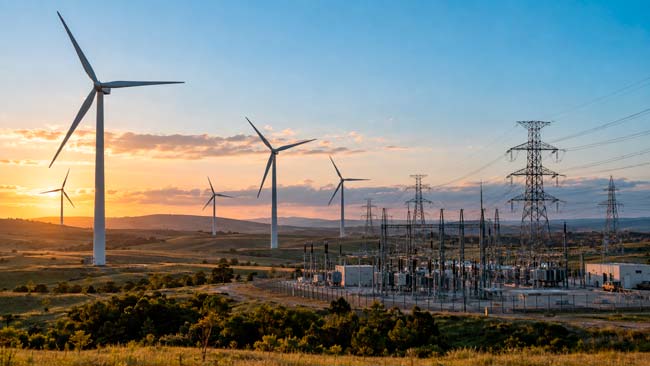 Instalaciones de energía eólica conectadas a la red eléctrica
